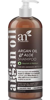 Artnaturals Moroccan Argan Oil Shampoo - (16Fl Oz) - Moisturizing, Volumizing Sulfate Free Shampoo for Women, Men and Teens - Used for Colored and All Hair Types, Anti-Aging Hair Care