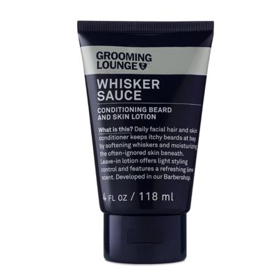 Grooming Lounge Whisker Sauce Beard Conditioner - Conditioning Beard and Skin Lotion - Eliminates Itching and Flaking - Enables Easy Combing and Styling - No Parabens - Cruelty Free - 4 oz
