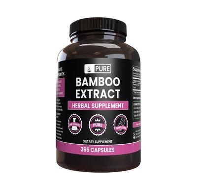 PURE ORIGINAL INGREDIENTS Bamboo Extract (365 Capsules) No Magnesium Or Rice Fillers, Always Pure, Lab Verified