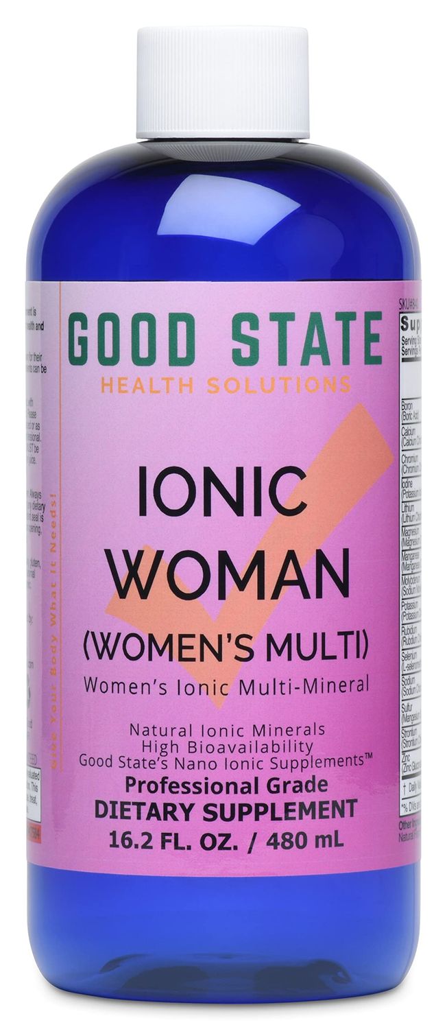 Good State Ionic Woman Women&#39;s Liquid Ionic Multi Mineral Vegan Dietary Supplement 15 Different Minerals (16 oz.)