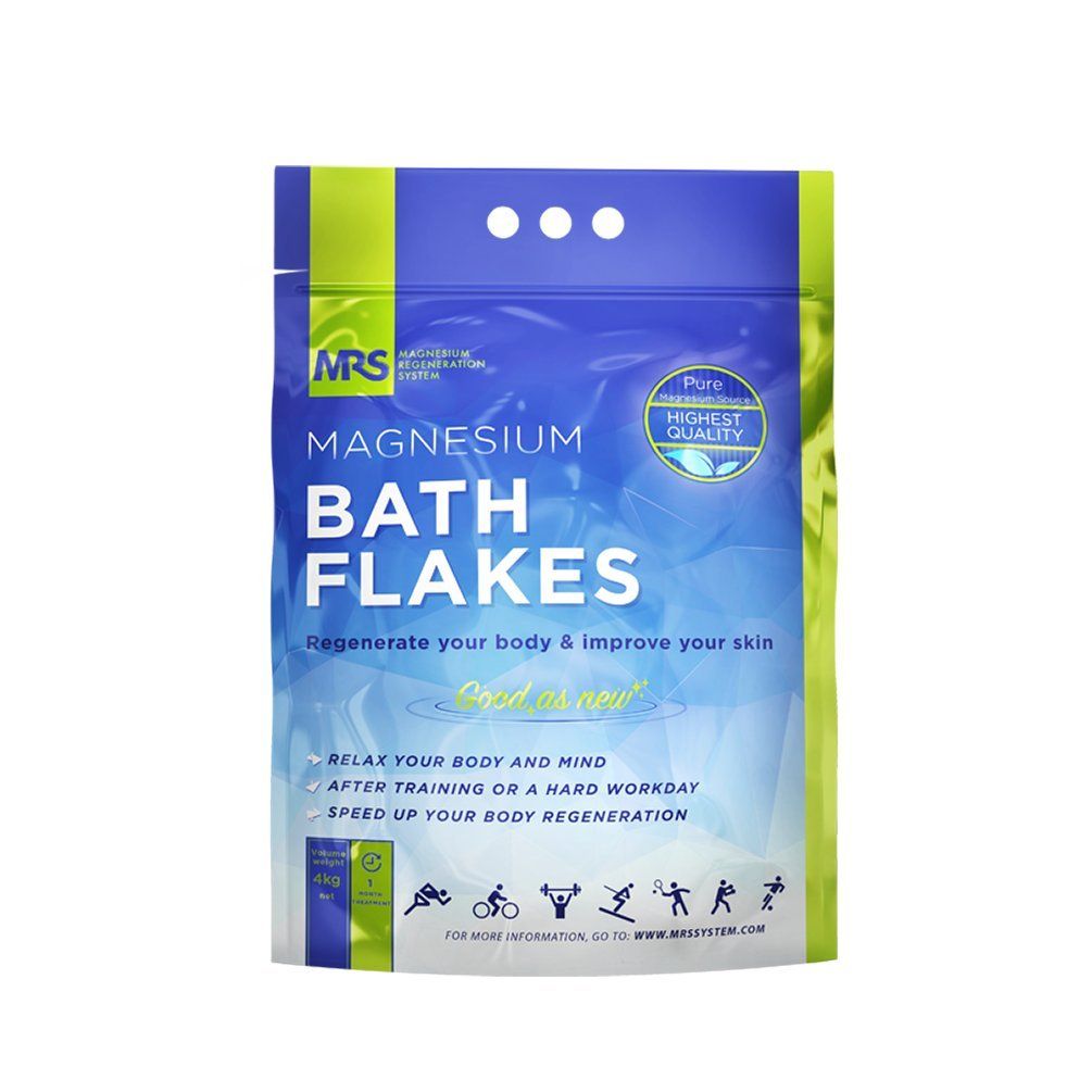 Finest Magnesium Bath Flakes, Bath Salts, Epsom Salt, Body Muscle and Foot Soak, Regenerate Body and Mind, MRS Magnesium Regeneration System, 4kg - 8.8 lb