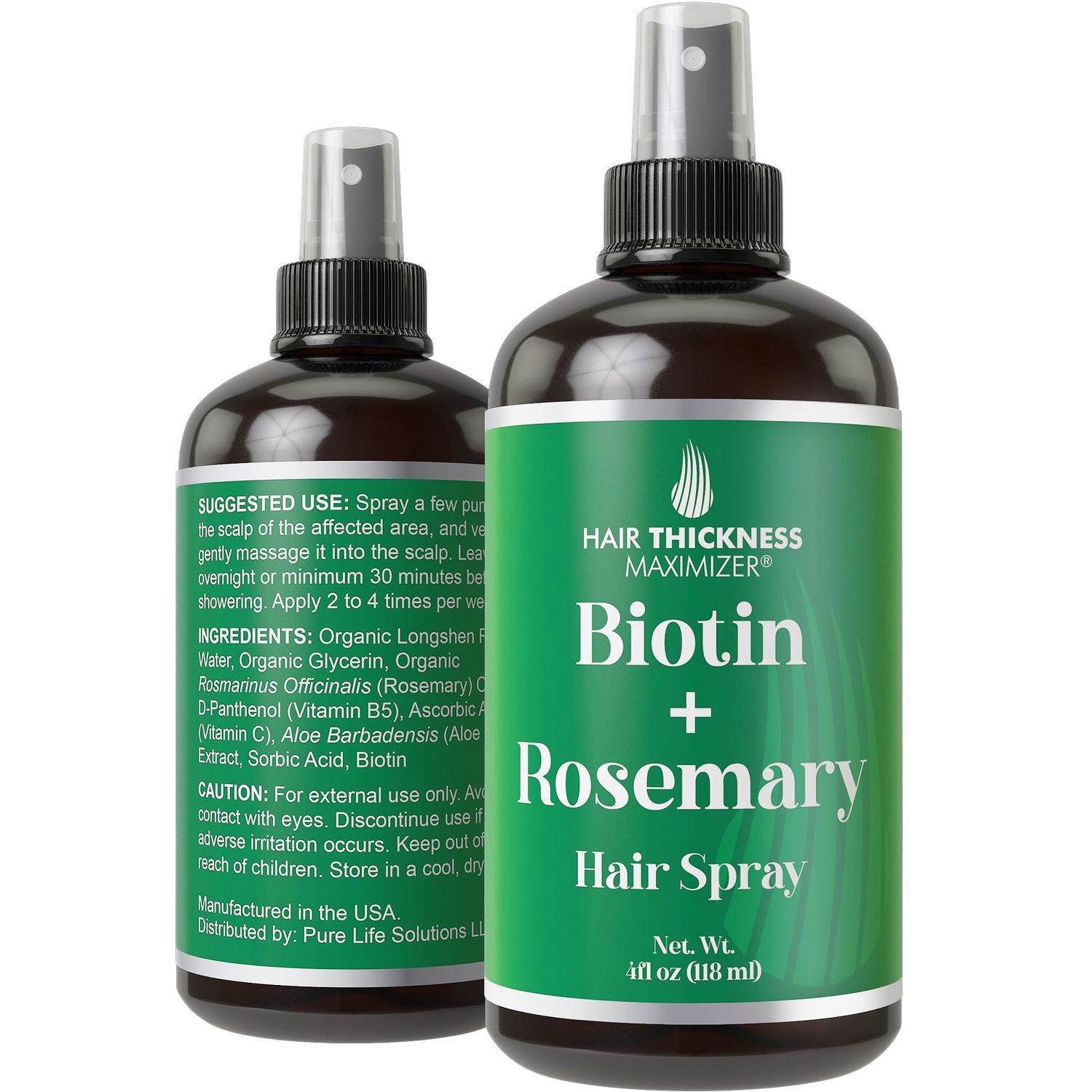 Biotin Rosemary Oil Spray For Hair Growth. Vegan Leave In Conditioner For Women, Men. Strengthens Hydrates Thinning, Dry Hair for a Healthier-Looking Scalp