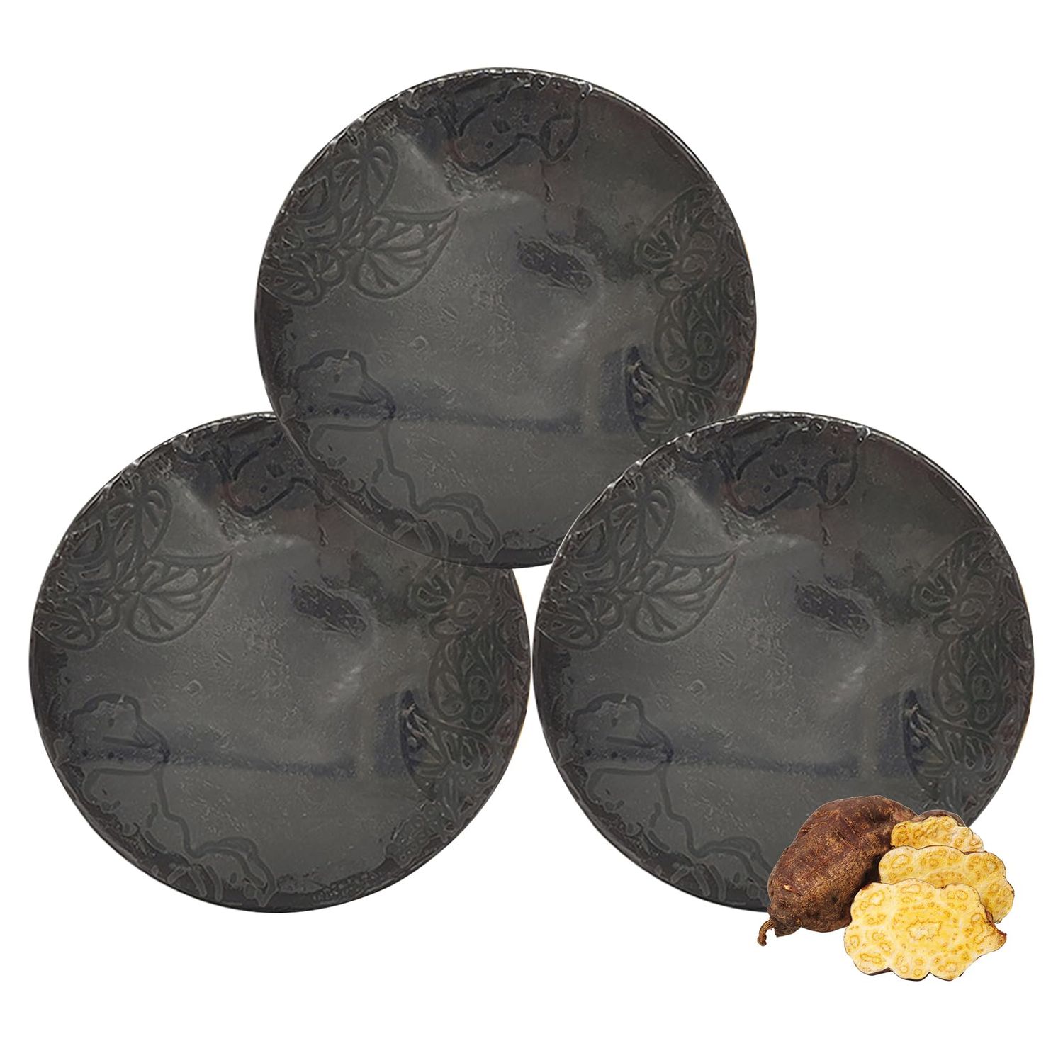 3-Pack Darkening Shampoo for Gray Hair, Handmade Bar Soap for Women Men, Long-Lasting Coverage, Reverse Gray Barber Shop with Bubbling Net