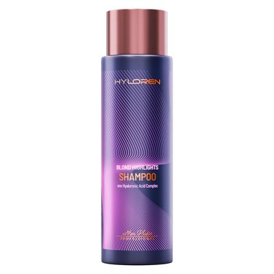 Mon Platin Professional HY Loren Blond Hair Shampoo with Hyaluronic Acid for Blond Highlighted Hair, Shampoo for Blond Hair, SLSSLES Free, Moisturizing Shampoo, Purple Shampoo, 500ml