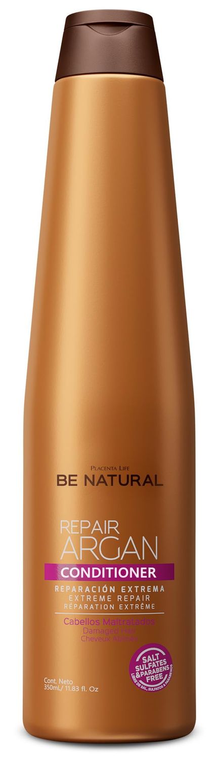 PLACENTA LIFE BE NATURAL REPAIR ARGAN Conditioner for damaged hair with Argan Oil - Restore your hair. (350ml11.83fl. oz)