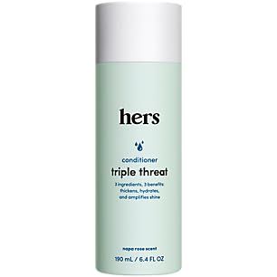 hers Triple Threat Conditioner for Women - Thickening, Moisturizing, Reduces Shedding - Color Safe Hair Loss Conditioner - Napa Rose - 6.4 fl oz
