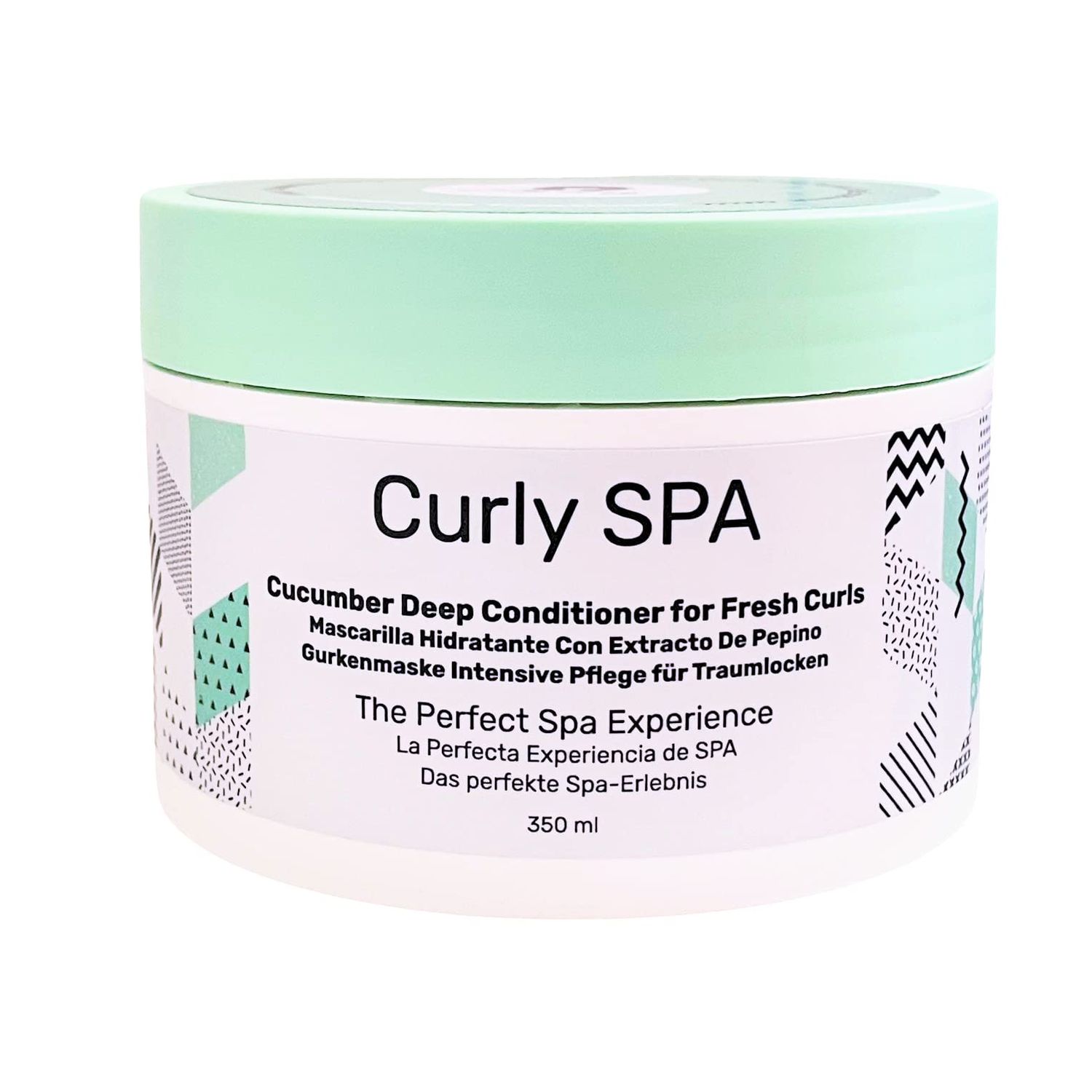 My Curly Way Cucumber Deep Conditioner, 12oz - Deep Conditioning Hair Mask for Curly Hair, 100 Vegan - Infused with Vitamins for a Curly SPA Experience, Humidity Fighter, for Dry Damaged Hair