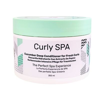 My Curly Way Cucumber Deep Conditioner, 12oz - Deep Conditioning Hair Mask for Curly Hair, 100 Vegan - Infused with Vitamins for a Curly SPA Experience, Humidity Fighter, for Dry Damaged Hair