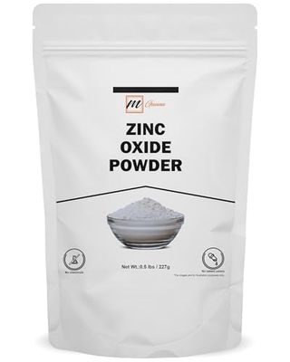 mGanna 100 Natural Zinc Oxide Powder Micronized Non-Nano Uncoated Particles 0.5 LBS 227 GMS