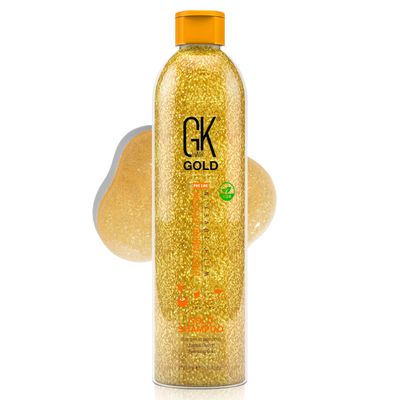 GK HAIR Global Keratin Gold Shampoo (8.5 Fl Oz250ml) Hair Moisturizing Shine and Protection With Argan Oil, Shea Butter, Natural Oils All Hair Types