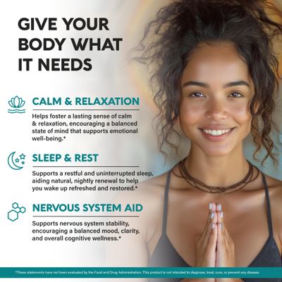 GABA L-Theanine 900 mg - Made in USA - Magnesium Vitamin B6 - Calm, Sleep, Relaxation Mood Support - 750 mg Gamma AminoButyric Acid, 150 mg L-Theanine - Non-Habit Forming, Vegan - 120 Capsules