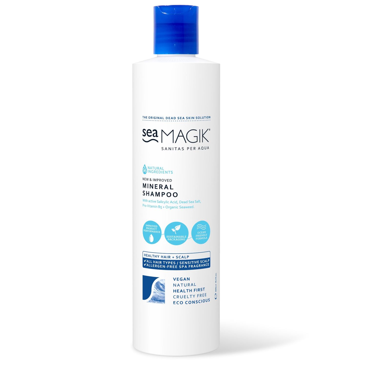 Sea Magik Mineral Shampoo 10.14fl oz - Sulfate Free Shampoo with Organic Seaweed 100 Vegan Sustainable Packaging