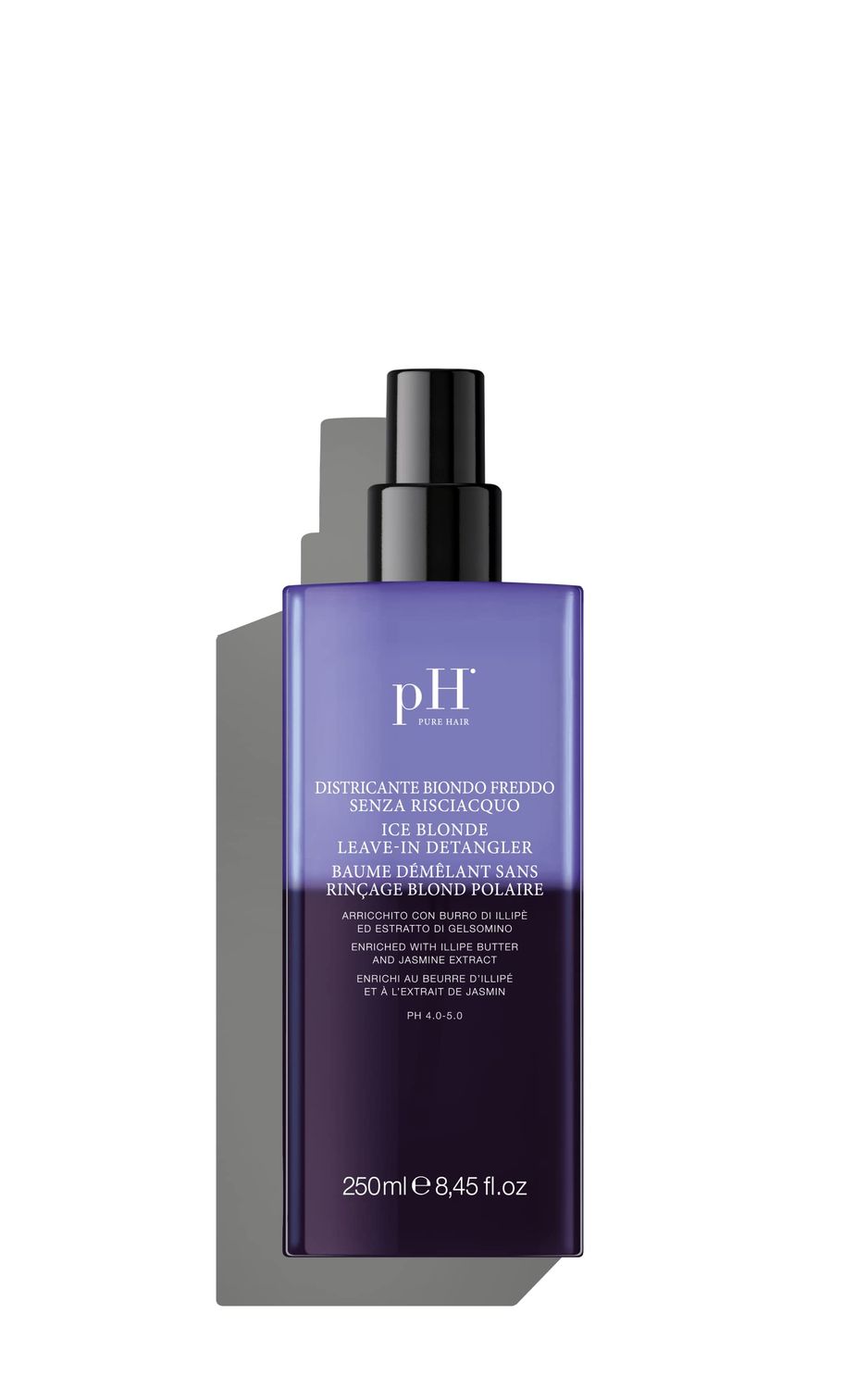 pH PURE HAIR Ice Blonde Shampoo Moisturizing Treatment for Natural Blondes Enriched with Illipe utter Jasmine Extract Anti-Yellow Purple Shampoo for Platinum Blonde Hair 8.45 Oz