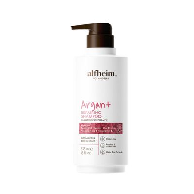 ALFHEIM Argan Repairing Shampoo Argan Oil Keratin for Dry, Damaged Brittle Hair Deep Nourishing Strengthening Sulfate-Free, Color-Safe Frizz Control 18 fl oz