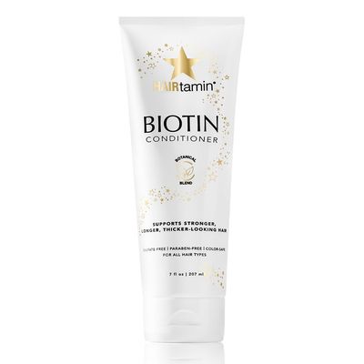 HAIRtamin Biotin Conditioner, vitamin-rich conditioner for healthy hair growth for all hair types, color and keratin safe, paraben free