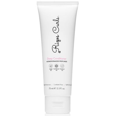Rizos Curls Travel Deep Conditioner, Strengthens Moisturizes Hair while Controlling Frizz, Add Softness and Manageability with Coconut Oil, Sunflower Oil Shea Butter, 2.5 oz