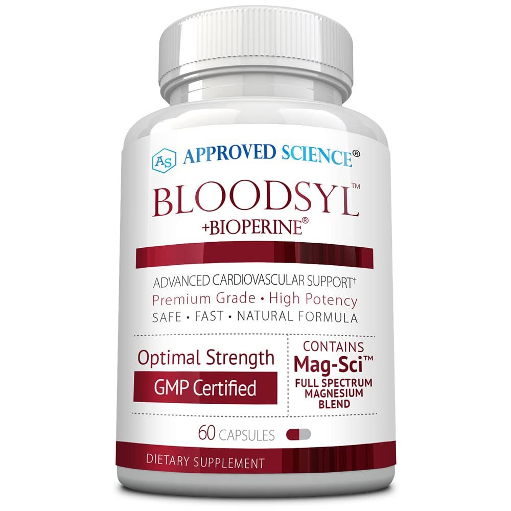 Approved Science Bloodsyl - Supports Blood Flow - Hawthorn Berry, Magnesium, BioPerine - Vegan - 60 Capsules - Pack of 1