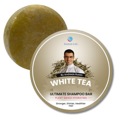 White Tea Shampoo Bar Natural Solid Shampoo and Conditioner for Dry Hair, Nourishes, Prevents Split Ends, SLS-Free