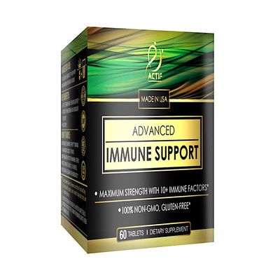 Actif Advanced Immune Support with 10 Factors for Immunity Booster - 100 Natural, Non-GMO, 60 count