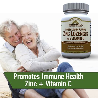 ZINC LOZ WVIT C 100MG HL WML 50 by Windmill,9 Ounce (Pack of 1)