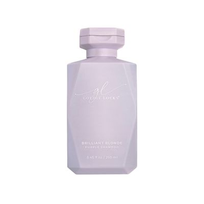 Goldie Locks Brilliant Blonde Purple Shampoo for Blonde, Lightened, Grey Hair Extensions, Brightens, Tones, Eliminates Brass, Sulfate-Free, Nourishing, Moisturizing, Color Safe, 8.45 Fl Oz Bottle