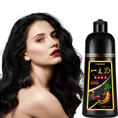 Onilyua Instant Black Hair Shampoo 500ml for Men Women, 3 in 1 Hair Dye Shampoo - 100 Gray Hair Coverage in Minutes, Natural Black Hair Color for Home Salon Use, 17.6 Fl Oz