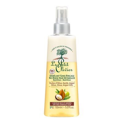 Le Petit Olivier Nutrition No Rinse Hair Detangler - Olive, Shea, Argan Oils - Detangles and Repairs - Enriched With Natural Origin Ingredients - For Dry And Damaged Hair - Silicone Free - 5.07 oz