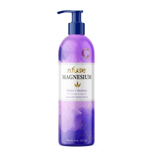 nfuse Magnesium Lotion Ultra Healing Body Lotion Natural Magnesium Therapy Lavender: Rest Restore 8 oz
