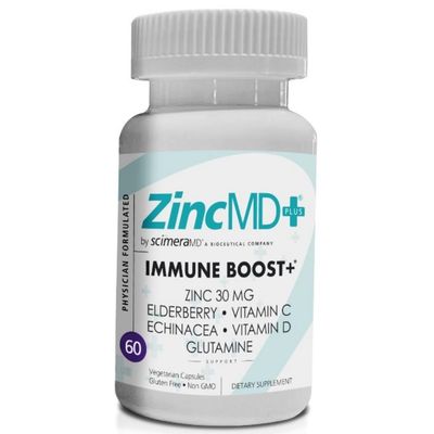 ScimeraMD ZincMD Immune Support Supplement with Zinc, Elderberry, Vitamin C, Vitamin D, and Echinacea, 60 CT