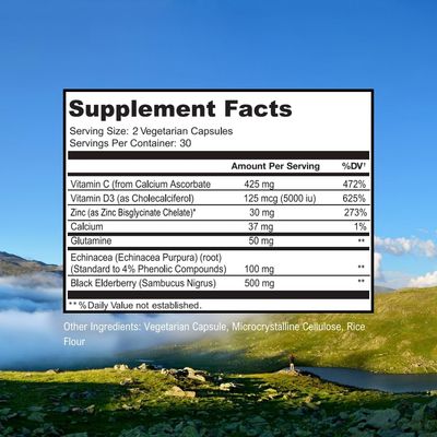 ScimeraMD ZincMD Immune Support Supplement with Zinc, Elderberry, Vitamin C, Vitamin D, and Echinacea, 60 CT