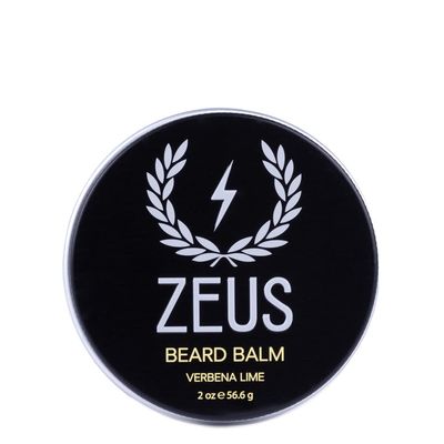 ZEUS Beard Balm Leave-In Conditioner, Beard Styling Grooming Balm with Natural Beeswax Shea Butter (MADE IN USA) 2 oz. Verbena Lime