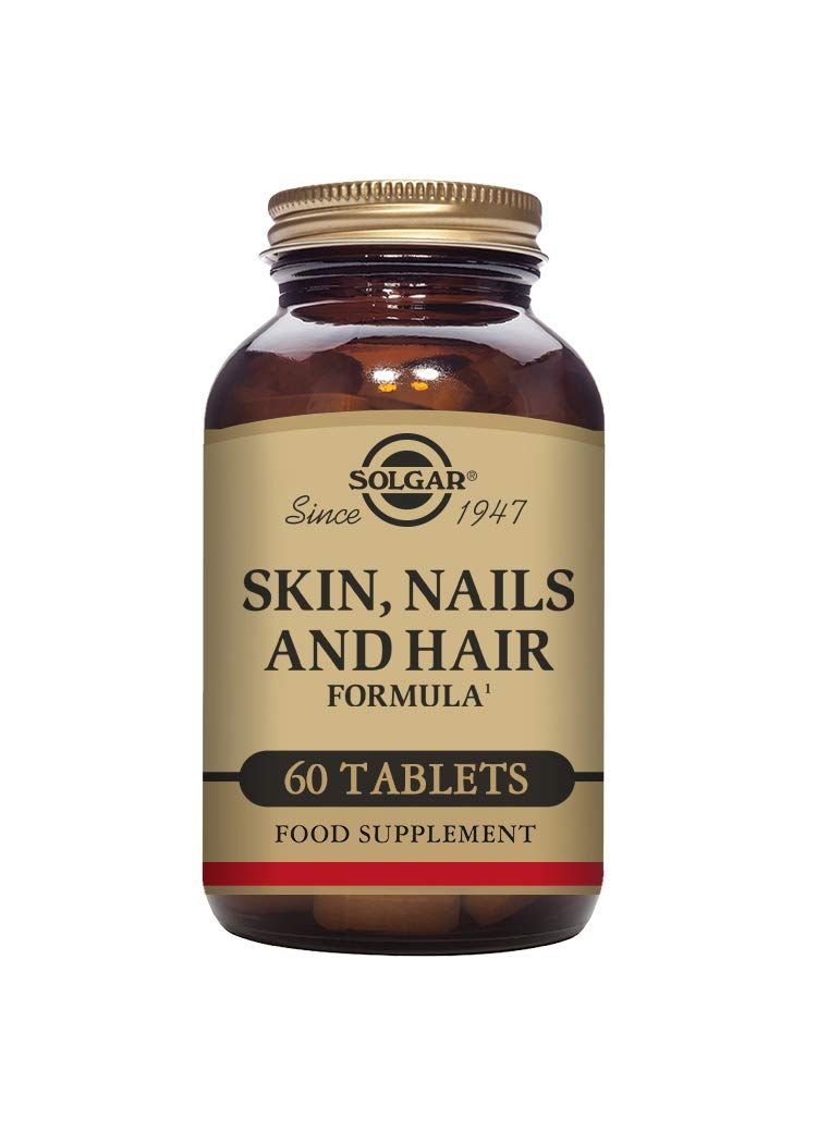 Solgar Skin, Nails Hair, Advanced MSM Formula, 60 Tablets - Supports Collagen for Hair, Nail and Skin Health - Provides Zinc, Vitamin C Copper - Non GMO, Vegan, Gluten Dairy Free - 30 Servings