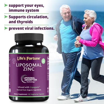 Liposomal Zinc Supplement 50mg with Copper, Immune Support, Metabolism, and Skin Health High Potency Pure Zinc Citrate Vitamins for Adults Powerful Herbal Antioxidant 90 Capsules