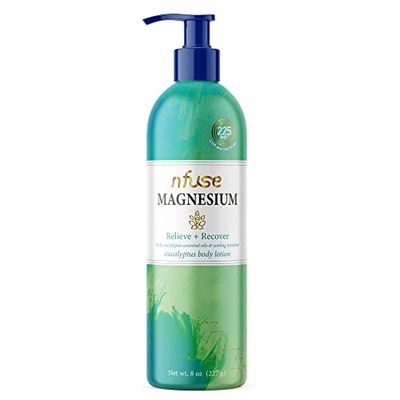 nfuse Magnesium Lotion 100 Pure Magnesium Chloride USP Grade Calming Magnesium with Eucalyptus Essential Oils and Menthol (8 oz)