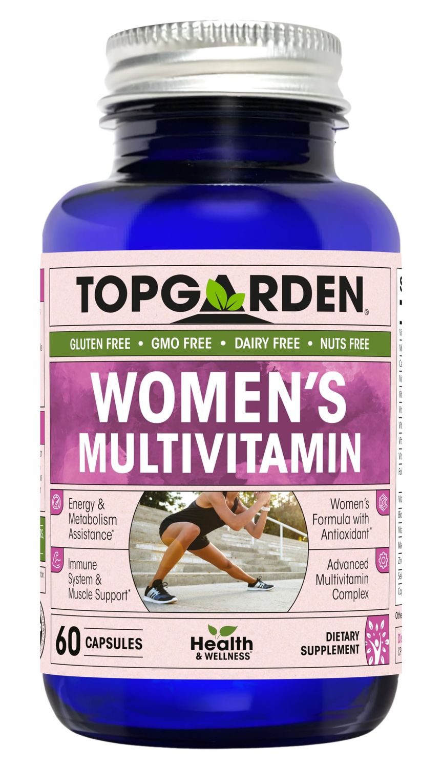 TOPGARDEN Women&#39;s Multivitamin - Essential Multivitamins Multiminerals Supplement A, C, D, E B12, with Zinc, Calcium, Magnesium More for Women&#39;s Wellness Support. Boost Your Body and Mind!