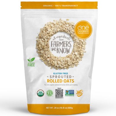 One Degree Organic Foods, Gluten Free, Sprouted Rolled Oats, 24oz, 1 pack