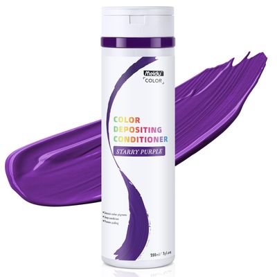 YOURTONE Color Depositing Conditioner, Semi Permanent Hair Color Conditioner, Temporary Hair Color Dye for Women Men (Purple, 7 Fl Oz)