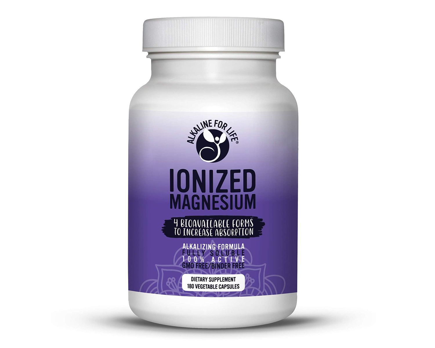 Ionized Magnesium - Magnesium Glycinate, Citrate, Ascorbate - 180 Capsules
