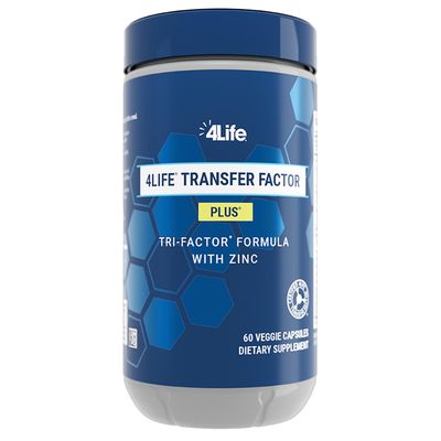 4Life Transfer Factor Plus - Support with Zinc, Super Mushroom Blend (Maitake, Shiitake, Agaricus), and Colostrum Egg Yolk Extracts - 60 Capsules
