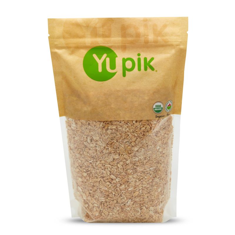 Yupik Organic Kamut Flakes, 2.2 lb (35.2 oz), Non-GMO, Kosher, Vegan, Made from Raw Whole Grains, Steamed, Rolled, Lightly Roasted Flakes, Source of Fiber Iron, Ideal for Cooking Baking