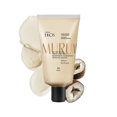 Natura Murumuru Hair Leave-In Conditioner, 1.5 oz - Unisex, For Frizzy Hair - Repairs Split Ends, Reduces Frizz, Detangles, Vegan