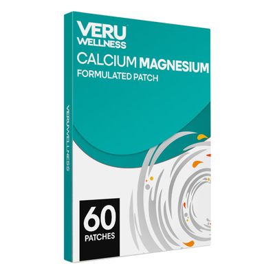 Veru Wellness Calcium Magnesium Plus Daily Patch - D3K2 Calcium Bone Health Self Adhesive Time Release Patch (60 Days)