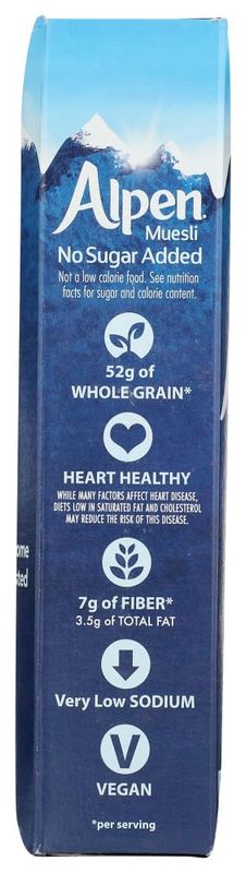Alpen All Natural Muesli, No Sugar Added 14 oz(Pack of 1)