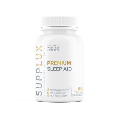 Premium Sleep Aid for Adults - NEW Non-Habit Forming Sleep Aid for Adults Mood, Sleep, Restfulness Support 18 Research Backed Ingredients Melatonin, Magnesium, GABA, Ashwagandha More - 60 Caps