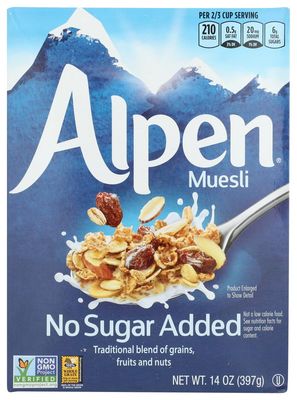 Alpen All Natural Muesli, No Sugar Added 14 oz(Pack of 1)