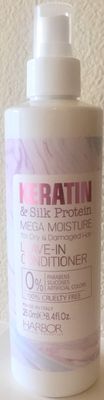 Harbor Keratin Silk Protein Mega Moisture Leave In Conditioner, 8.4 Oz.