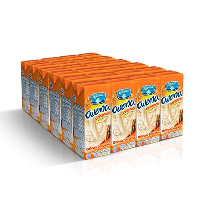AVENA ALPINA Cinnamon Oatmeal Smoothie. 100 Organic Whole Grain Oats. Low Sugar, Low Carbs, Non-GMO Oats. Your Instant Oatmeal 24 Pack x 6.7 ounces each.