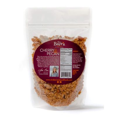 Mrs. Barr s Natural Foods Granola Cherry Pecan Certified Organic Gluten Free Oats Soft Texture Small Batch Gourmet Quality Real Ingredients 10 Ounces (3 Pack)