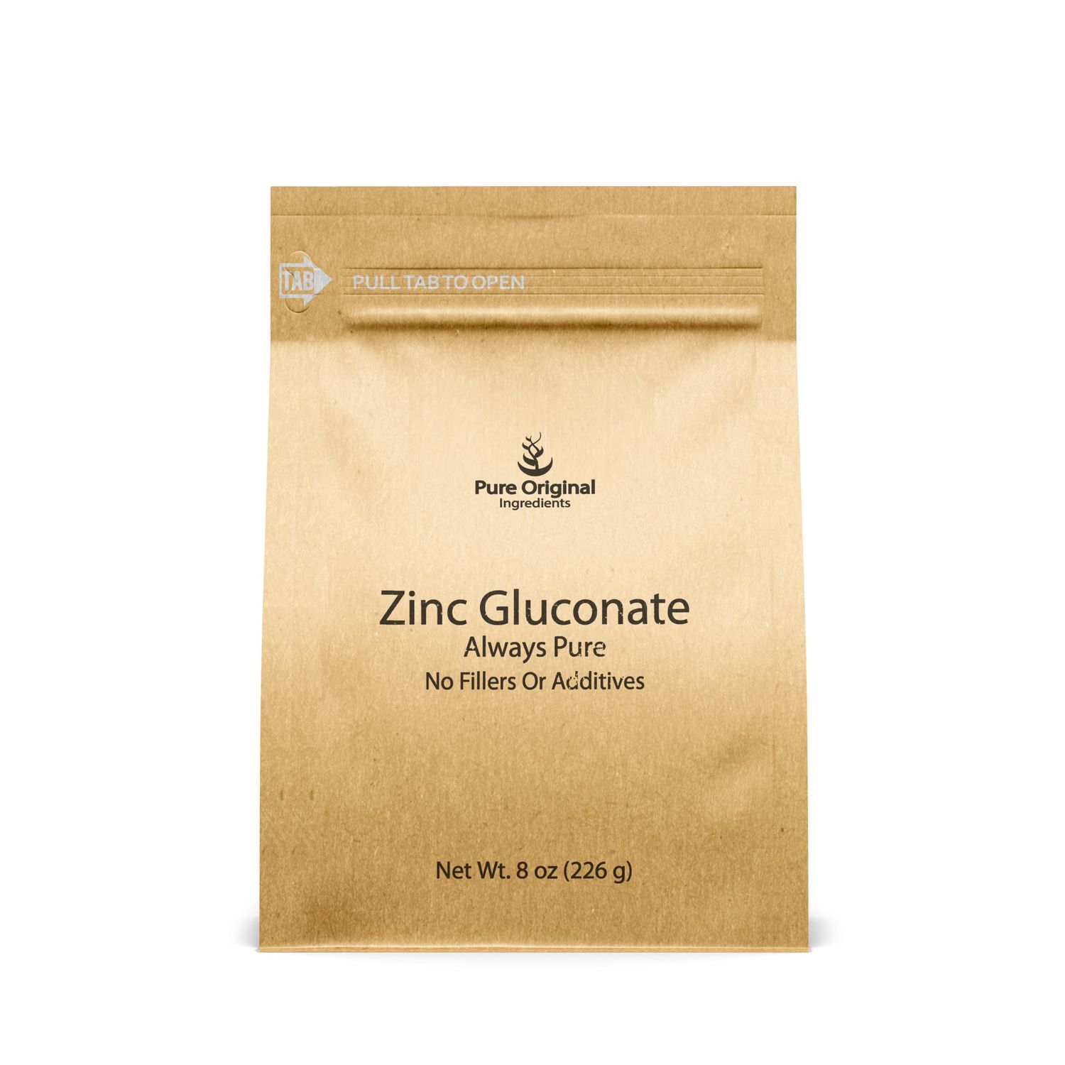 Pure Original Ingredients Zinc Gluconate (8 oz) Dietary Supplement, Always Pure, No Fillers Or Additives