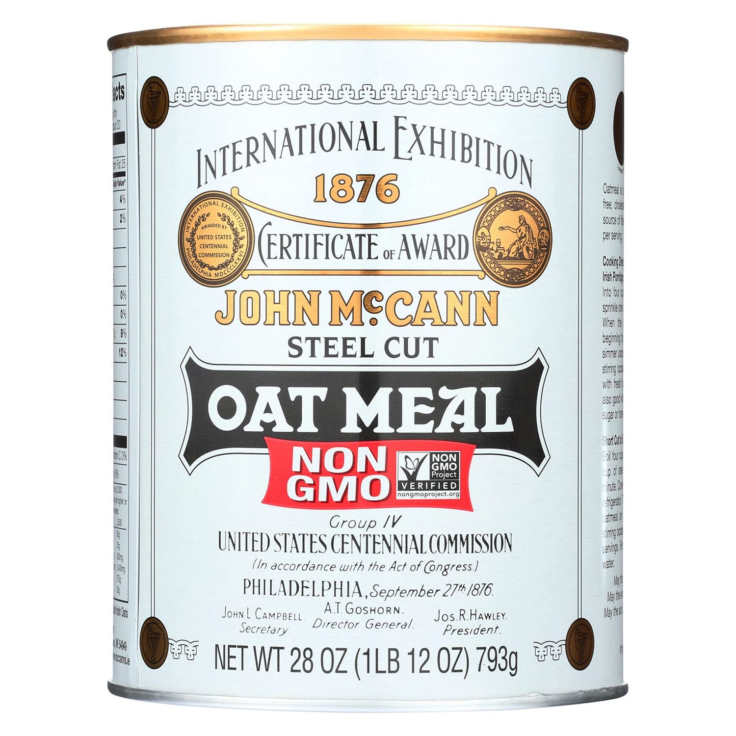 Mccann&#39;s Steel Cut Oatmeal, 28-Ounce Tin (Pack of 2)